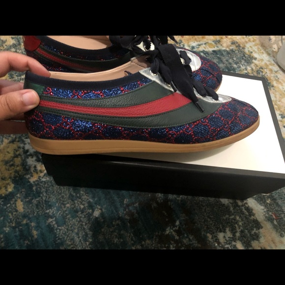 Gucci Metallic Lurex Web bowling sneaker - Picture 6 of 8